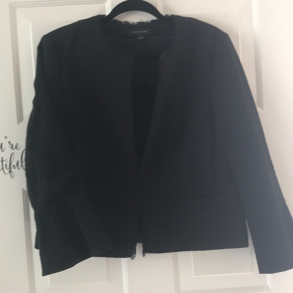 Ann Taylor raw hem blazer